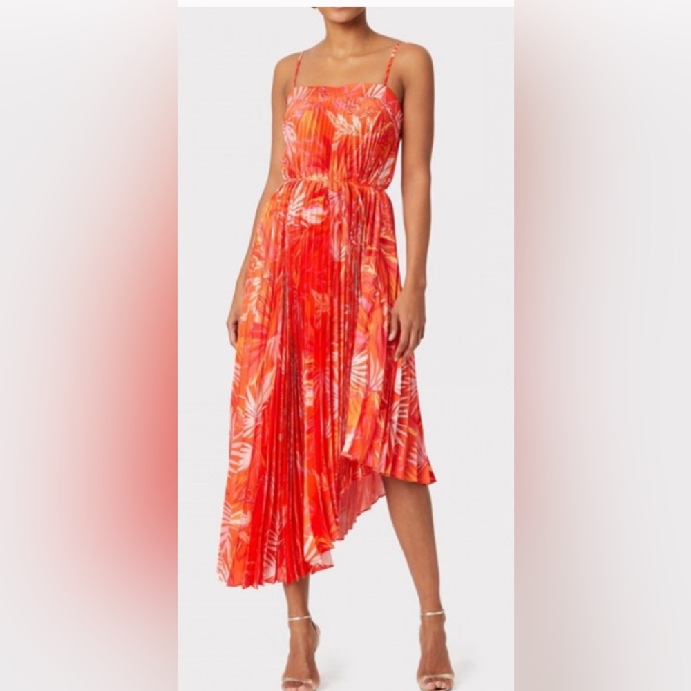 Milly Irene Dress- Tropical Pink and Orange Print